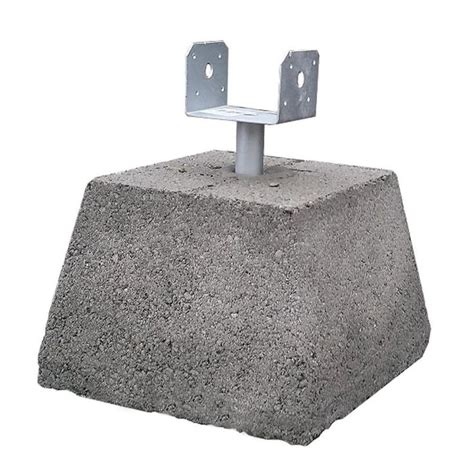 concrete pier block with metal bracket lowes|concrete deck blocks Lowe's.